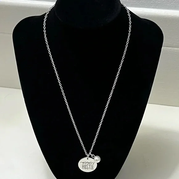 NEW Hand Stamped Necklace - Mom Hustle - Picture 2 of 3